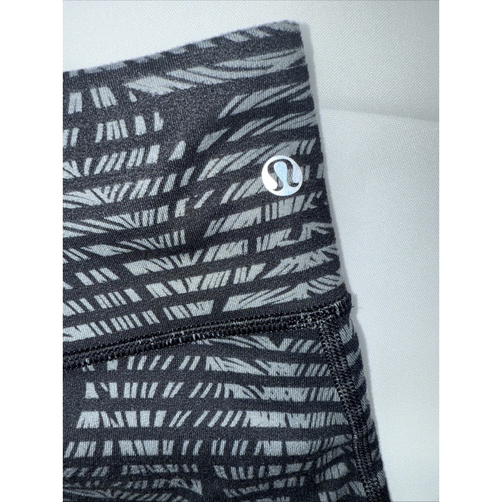 Lululemon Wunder Under Pant‎ Full-On Luon Roll Down Stripe Play Slate Black 4 - Picture 2 of 8